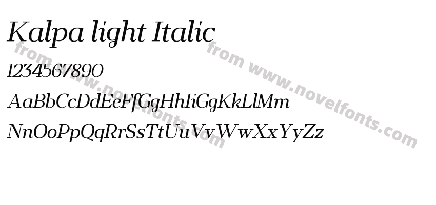 Kalpa light ItalicPreview