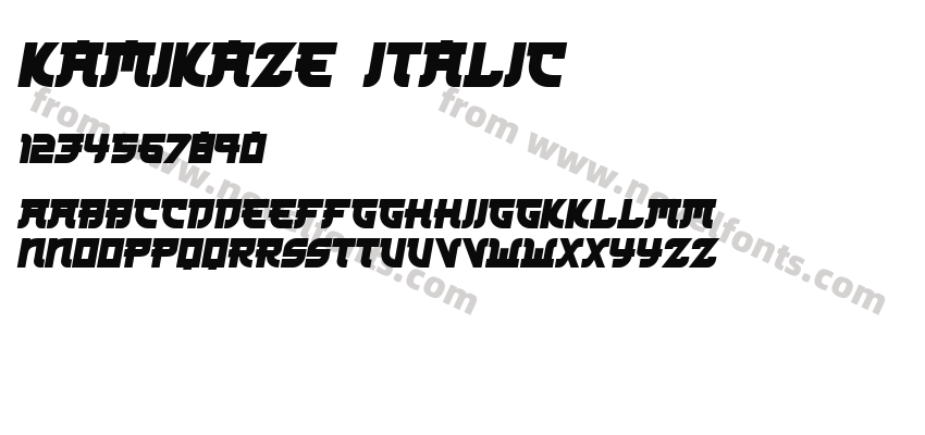 Kamikaze ItalicPreview