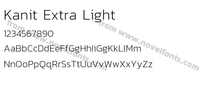 Kanit Extra LightPreview
