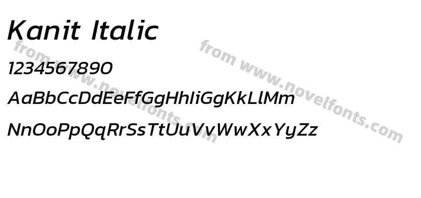 Kanit ItalicPreview