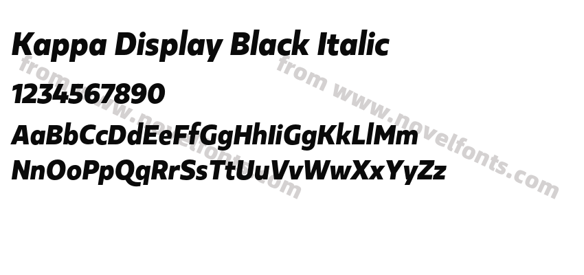 Kappa Display Black ItalicPreview