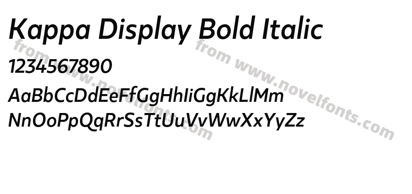 Kappa Display Bold ItalicPreview