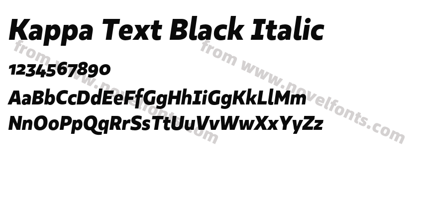 Kappa Text Black ItalicPreview