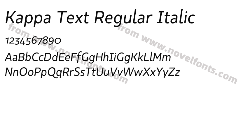 Kappa Text Regular ItalicPreview