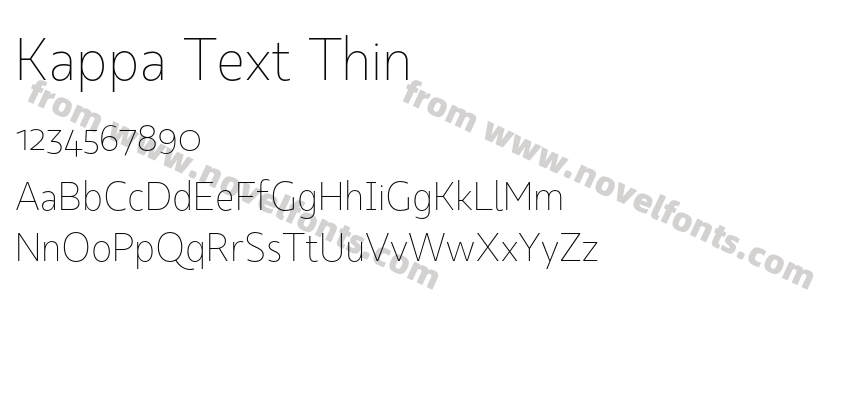 Kappa Text ThinPreview