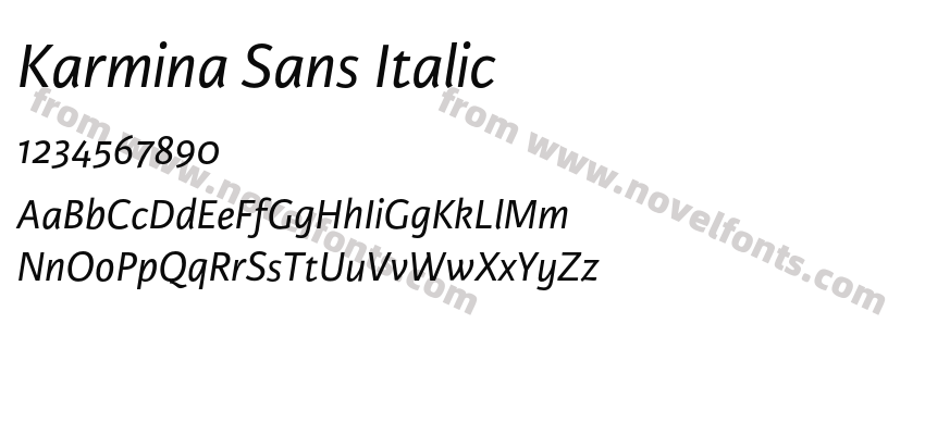 Karmina Sans ItalicPreview