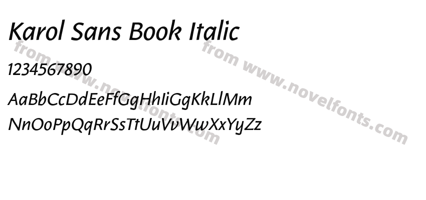 Karol Sans Book ItalicPreview