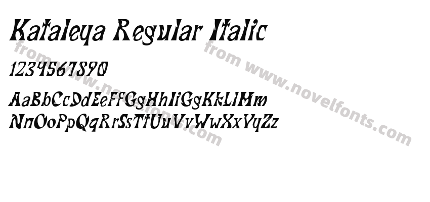 Kataleya Regular ItalicPreview