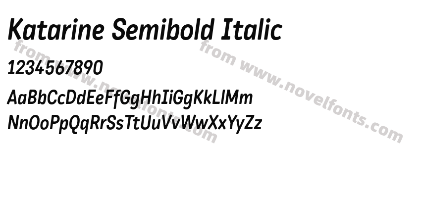 Katarine Semibold ItalicPreview
