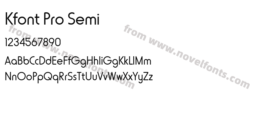Kfont Pro SemiPreview