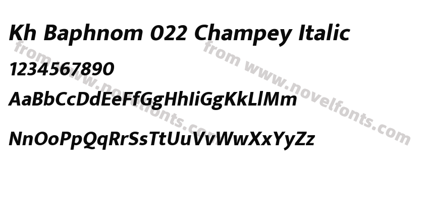 Kh Baphnom 022 Champey ItalicPreview