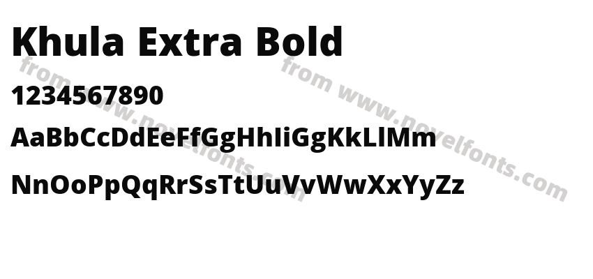 Khula Extra BoldPreview