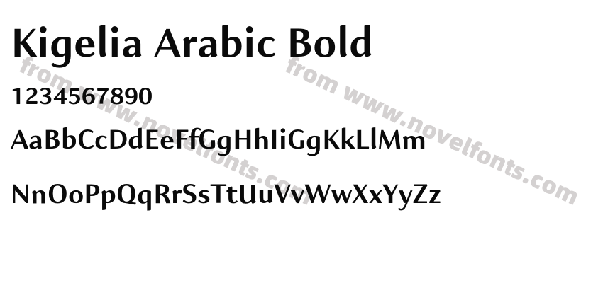 Kigelia Arabic BoldPreview