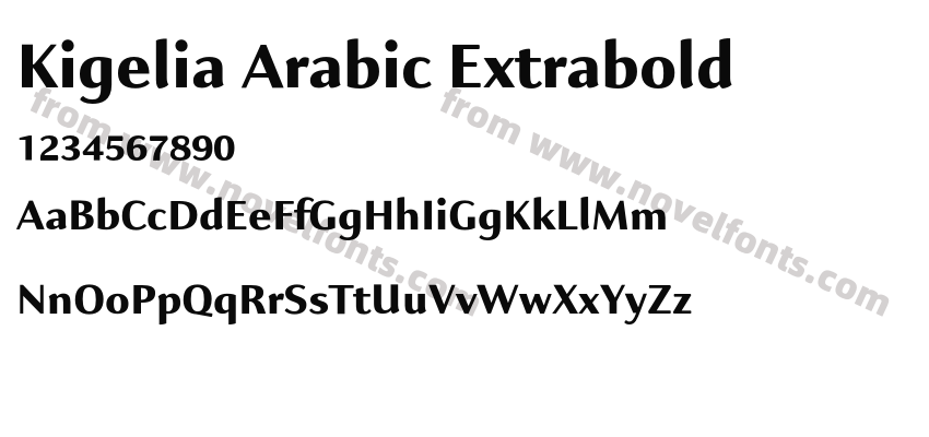 Kigelia Arabic ExtraboldPreview