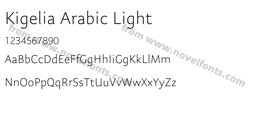 Kigelia Arabic LightPreview