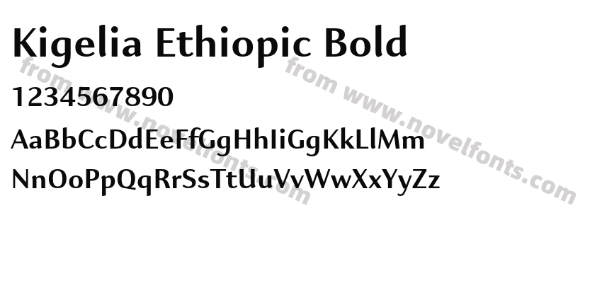 Kigelia Ethiopic BoldPreview
