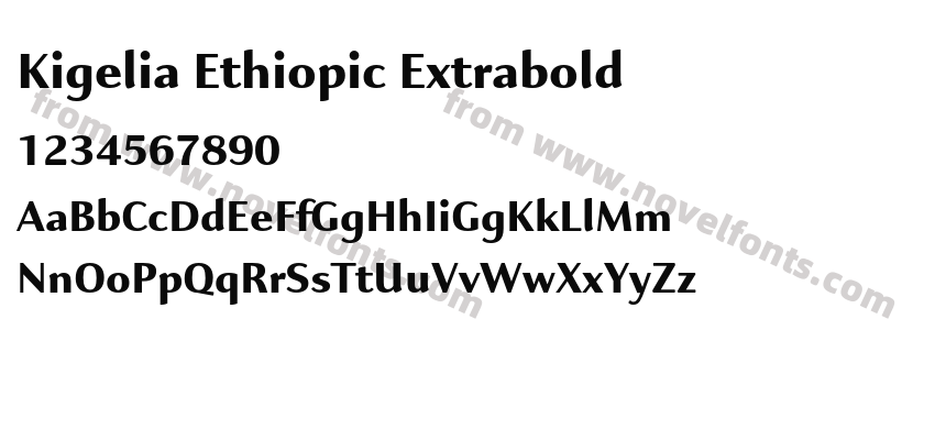 Kigelia Ethiopic ExtraboldPreview