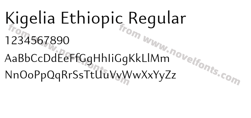 Kigelia Ethiopic RegularPreview