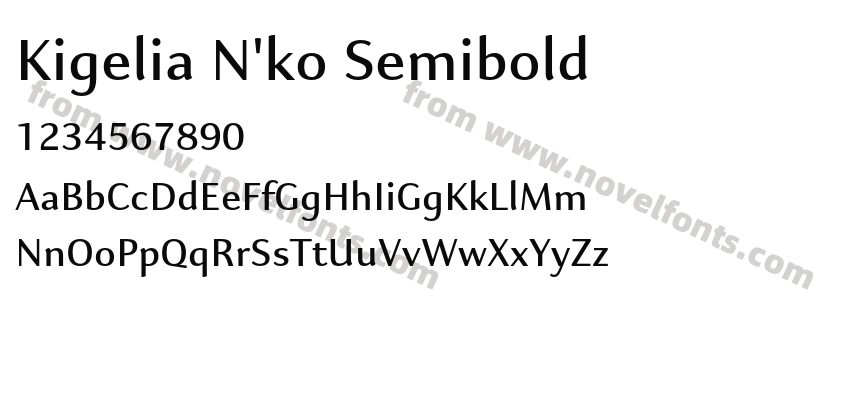 Kigelia N'ko SemiboldPreview