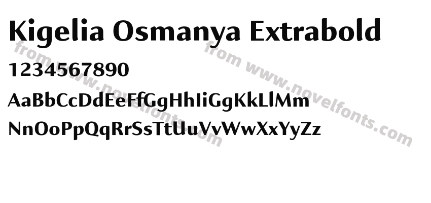 Kigelia Osmanya ExtraboldPreview