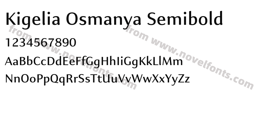 Kigelia Osmanya SemiboldPreview