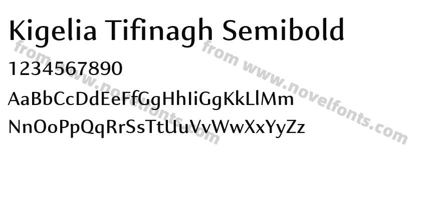 Kigelia Tifinagh SemiboldPreview