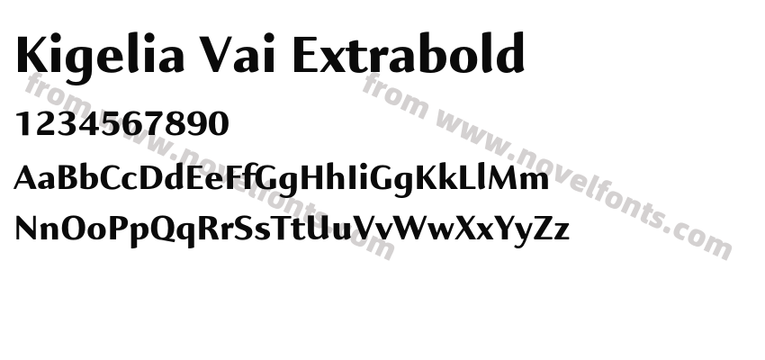 Kigelia Vai ExtraboldPreview