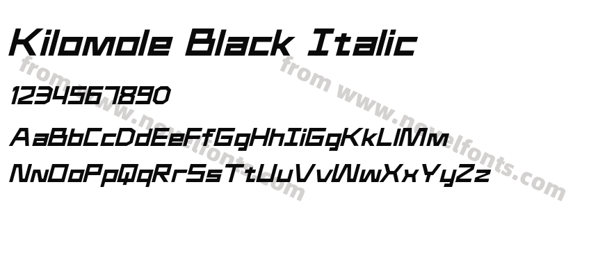 Kilomole Black ItalicPreview