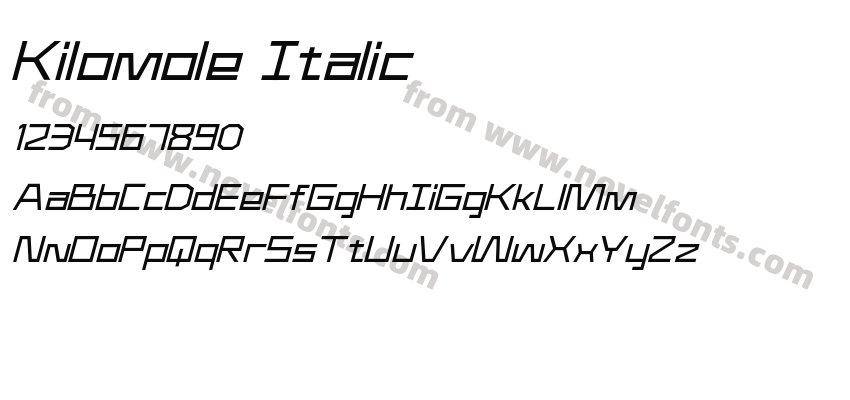 Kilomole ItalicPreview