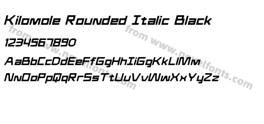 Kilomole Rounded Italic BlackPreview