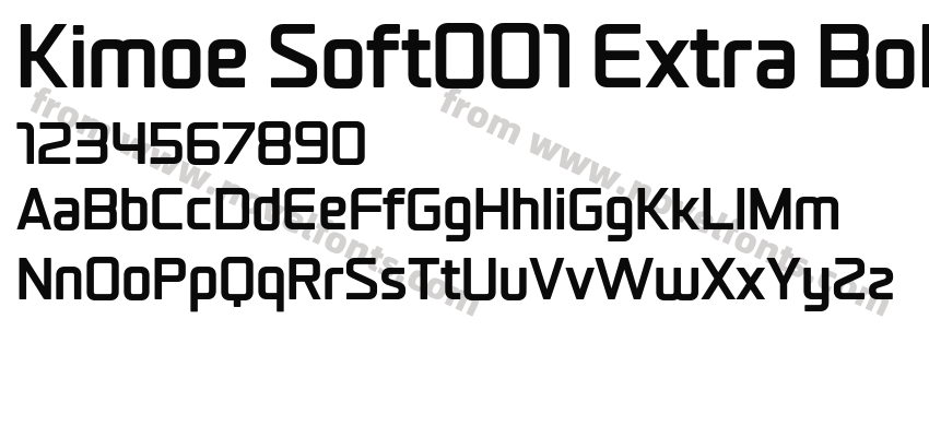 Kimoe Soft001 Extra BoldPreview