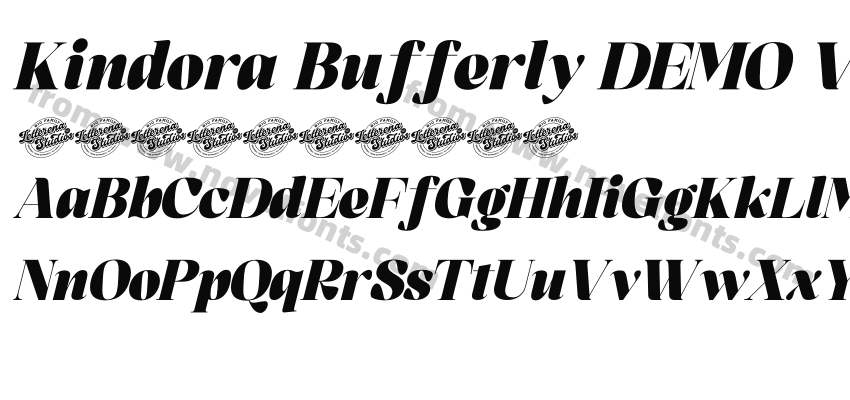 Kindora Bufferly DEMO VERSION ItalicPreview