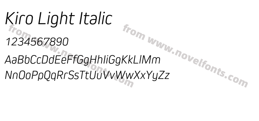 Kiro Light ItalicPreview
