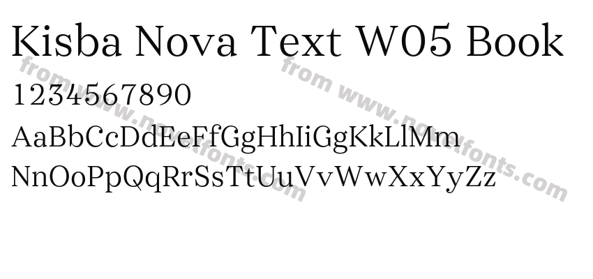 Kisba Nova Text W05 BookPreview