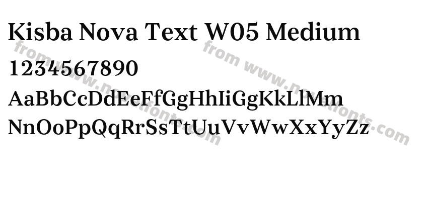 Kisba Nova Text W05 MediumPreview