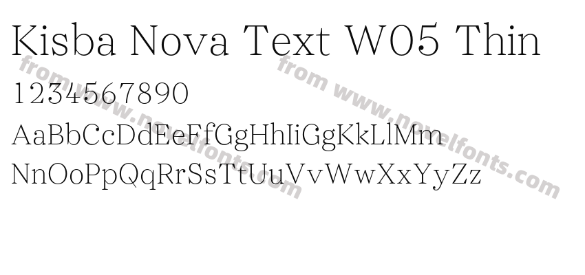 Kisba Nova Text W05 ThinPreview