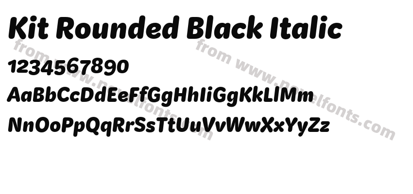 Kit Rounded Black ItalicPreview