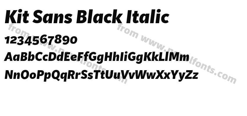 Kit Sans Black ItalicPreview