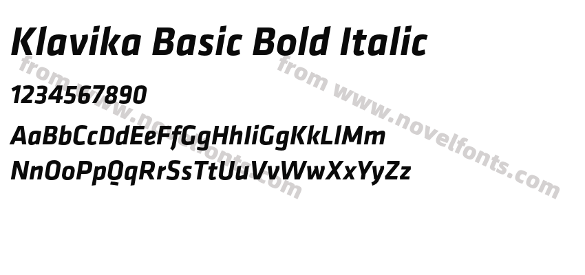Klavika Basic Bold ItalicPreview