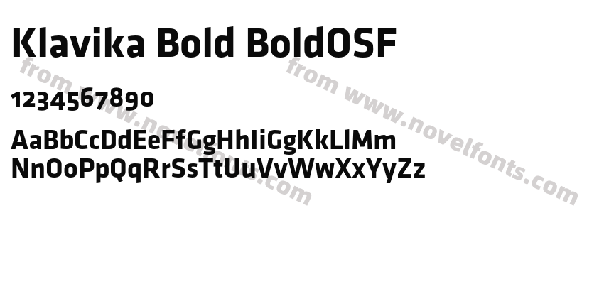 Klavika Bold BoldOSFPreview
