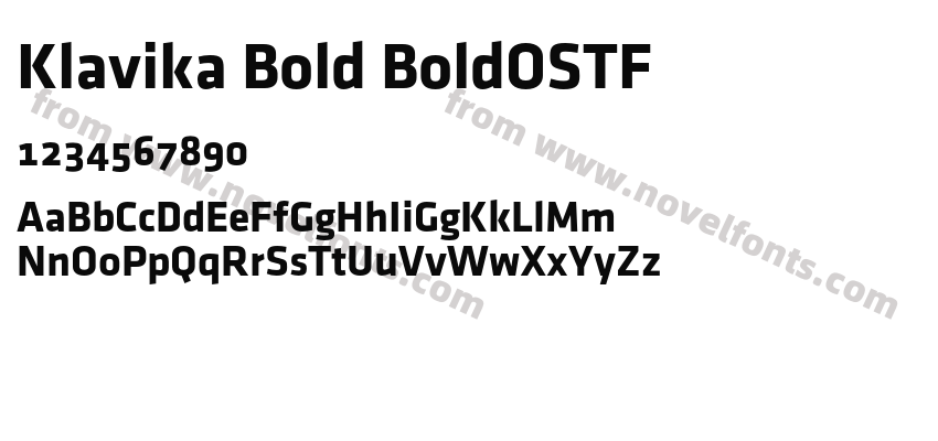 Klavika Bold BoldOSTFPreview