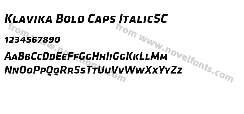 Klavika Bold Caps ItalicSCPreview