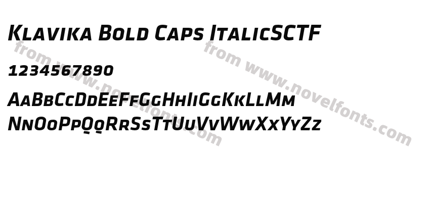 Klavika Bold Caps ItalicSCTFPreview