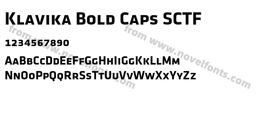 Klavika Bold Caps SCTFPreview