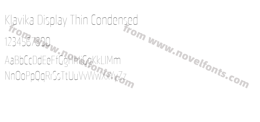 Klavika Display Thin CondensedPreview