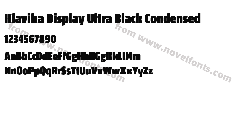 Klavika Display Ultra Black CondensedPreview