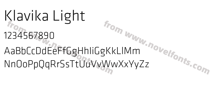 Klavika LightPreview