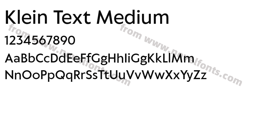 Klein Text MediumPreview