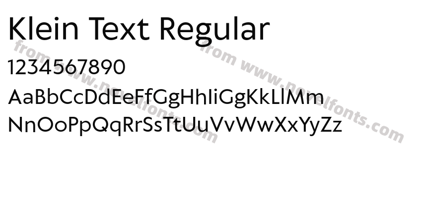 Klein Text RegularPreview