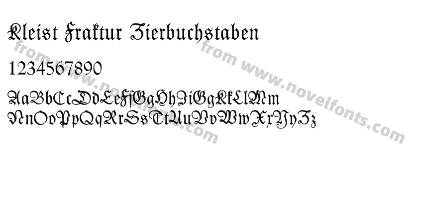 Kleist Fraktur ZierbuchstabenPreview